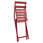 [Obrázek: Skládací kovová židle Greensboro - červená